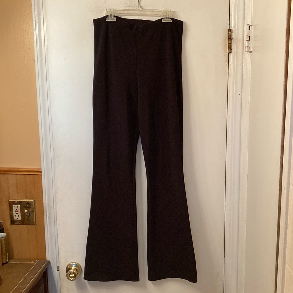 Morgan Sport black hi-rise bootcut pants